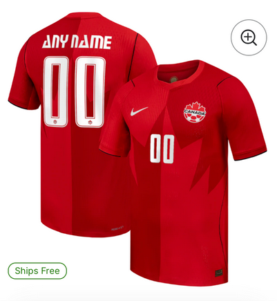 custom youth 2026 world cup canada soccer jersey